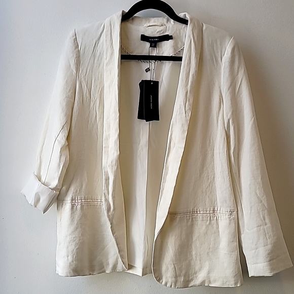 Vero Moda Parisian open front Linen blend Blazer - Picture 1 of 5